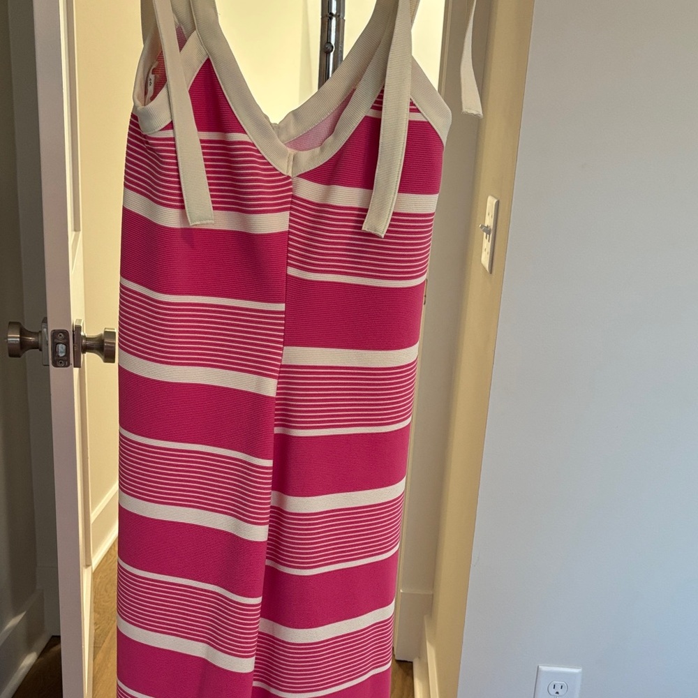 Entro Cream and Pink Striped Garment